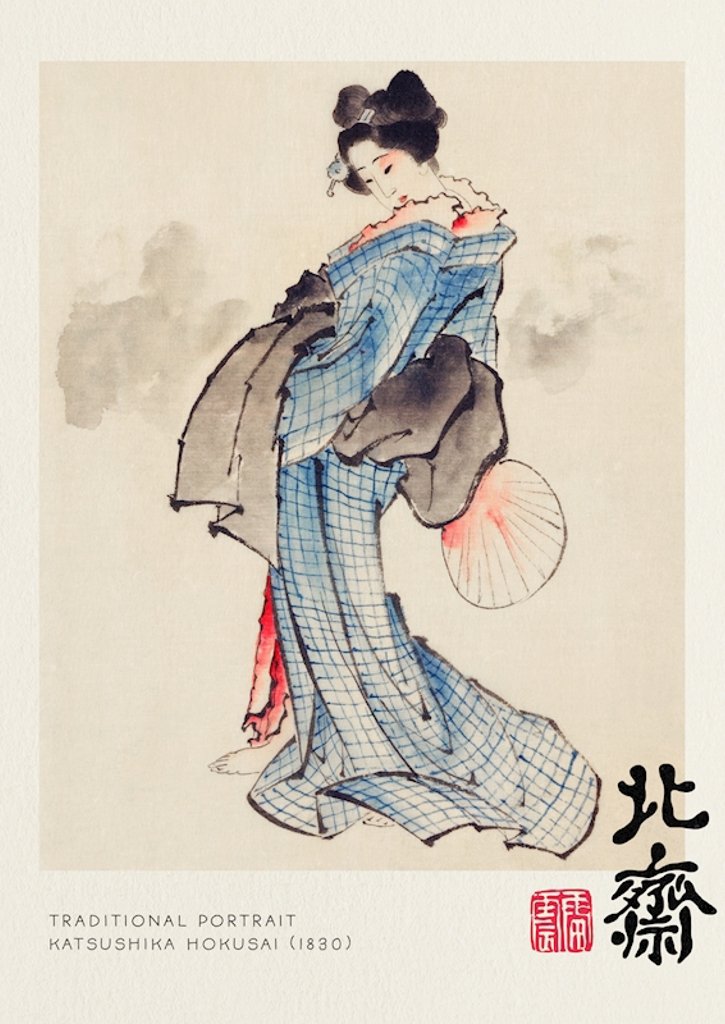 Hokusai | Retrato Tradicional 1830