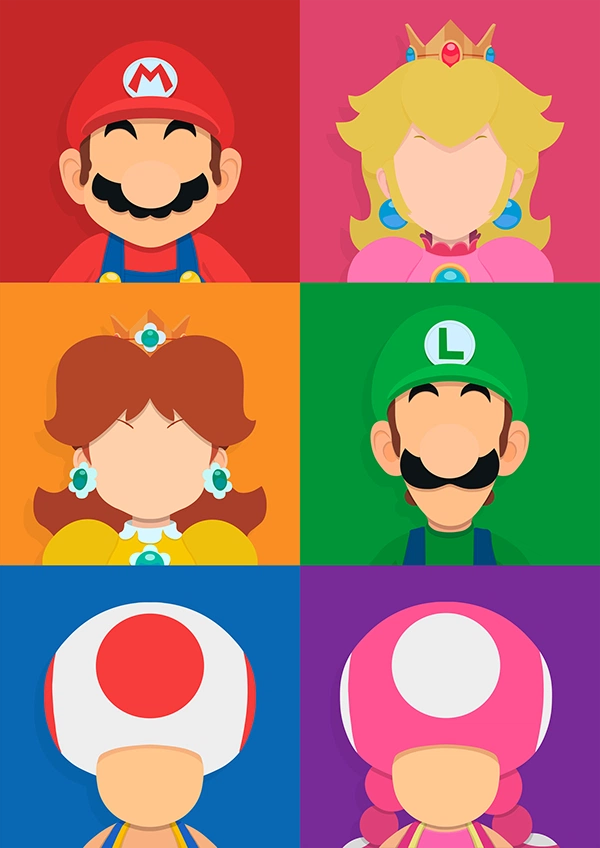 Super Mario | Personajes Minimalistas